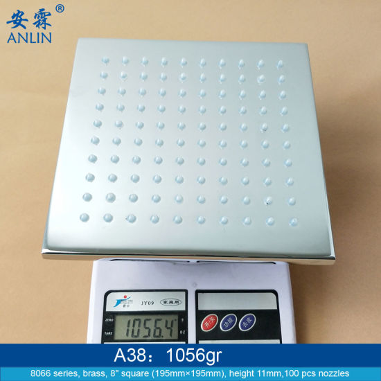可拆卸的黄铜8英寸LED淋浴